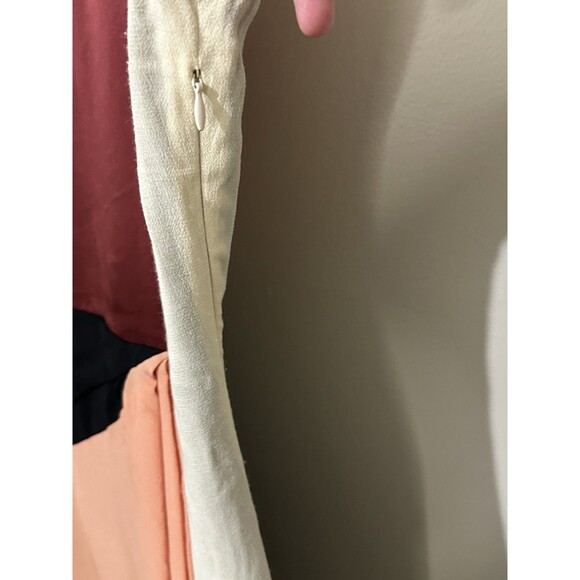 Dries Van‎ Noten 100% Silk Midi Sleeveless Dress Size 6 Lena Dunham Colorblock - Picture 4 of 14